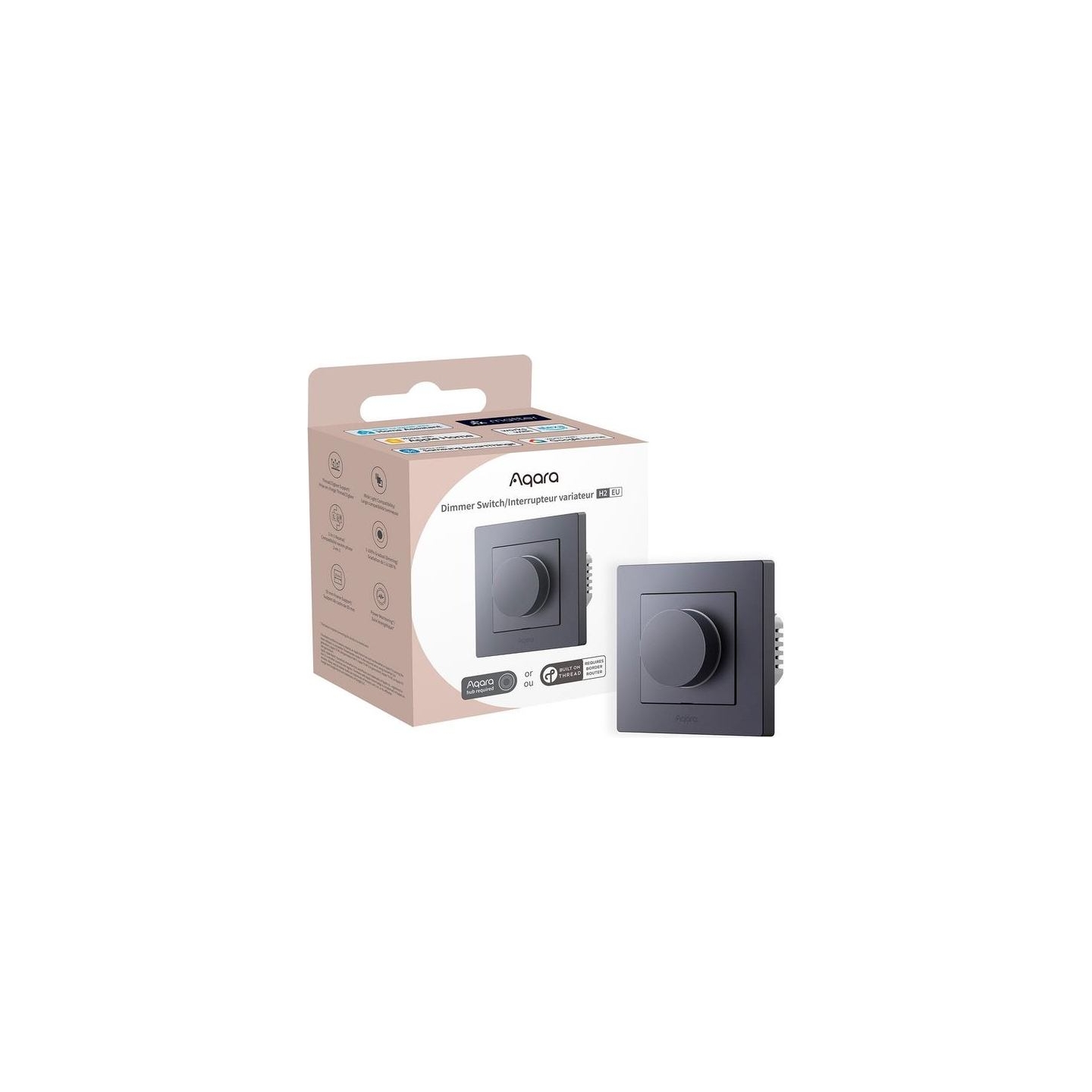 Aqara SMART HOME DIMMER SWITCH H2/GRAY KD-R01D-G AQARA