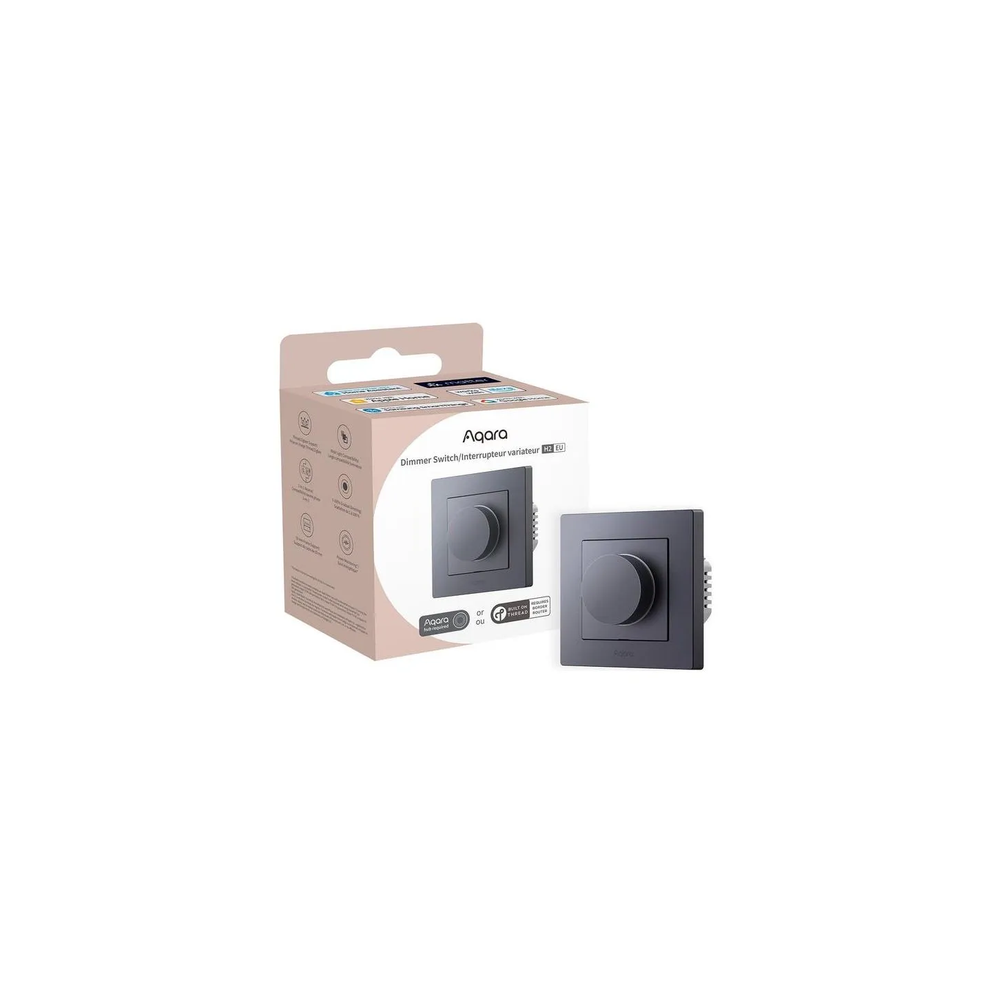 Aqara SMART HOME DIMMER SWITCH H2/GRAY KD-R01D-G AQARA