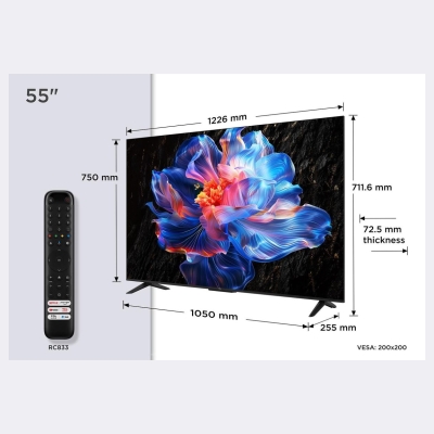 TCL LED 4K TV | 55V6C | 55 | Smart TV | Google TV | Black