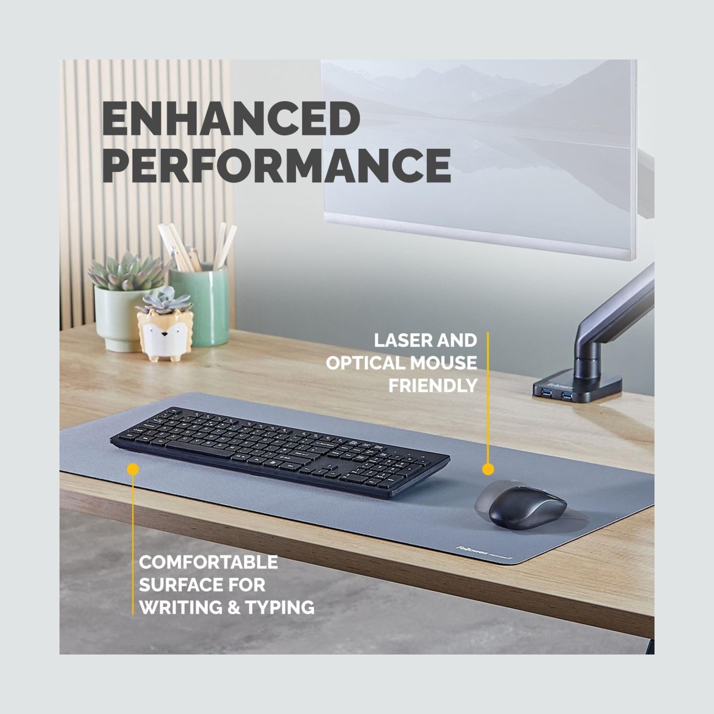 Fellowes Desk Mat | Breyta | 800 x 400 x 2.5 mm | Marine