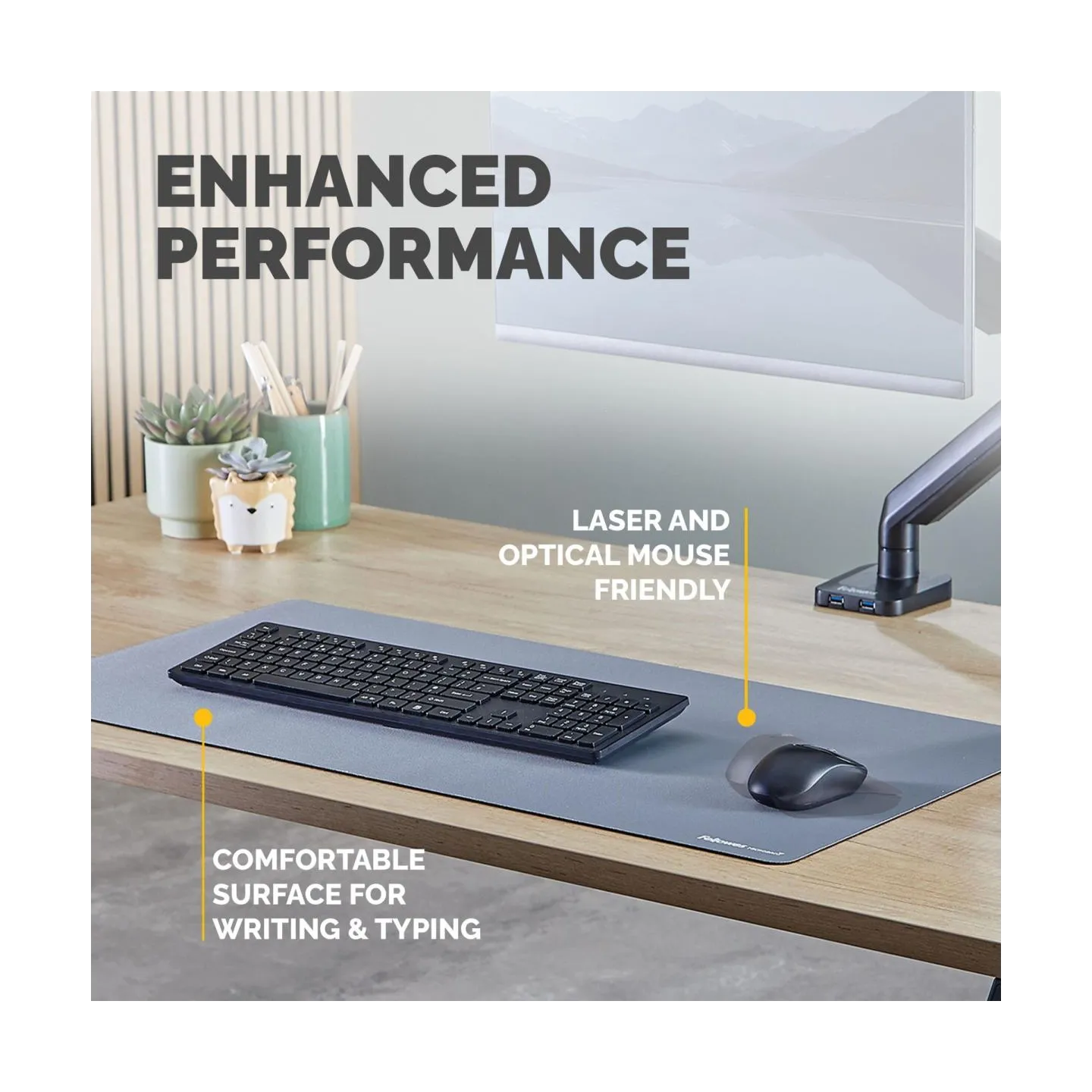 Fellowes Desk Mat | Breyta | 800 x 400 x 2.5 mm | Marine