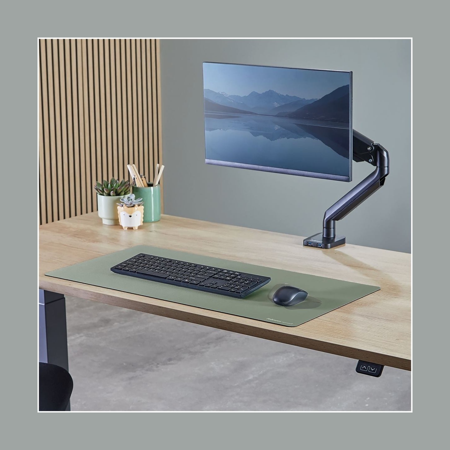 Fellowes Desk Mat | Breyta | 800 x 400 x 2.5 mm | Sage