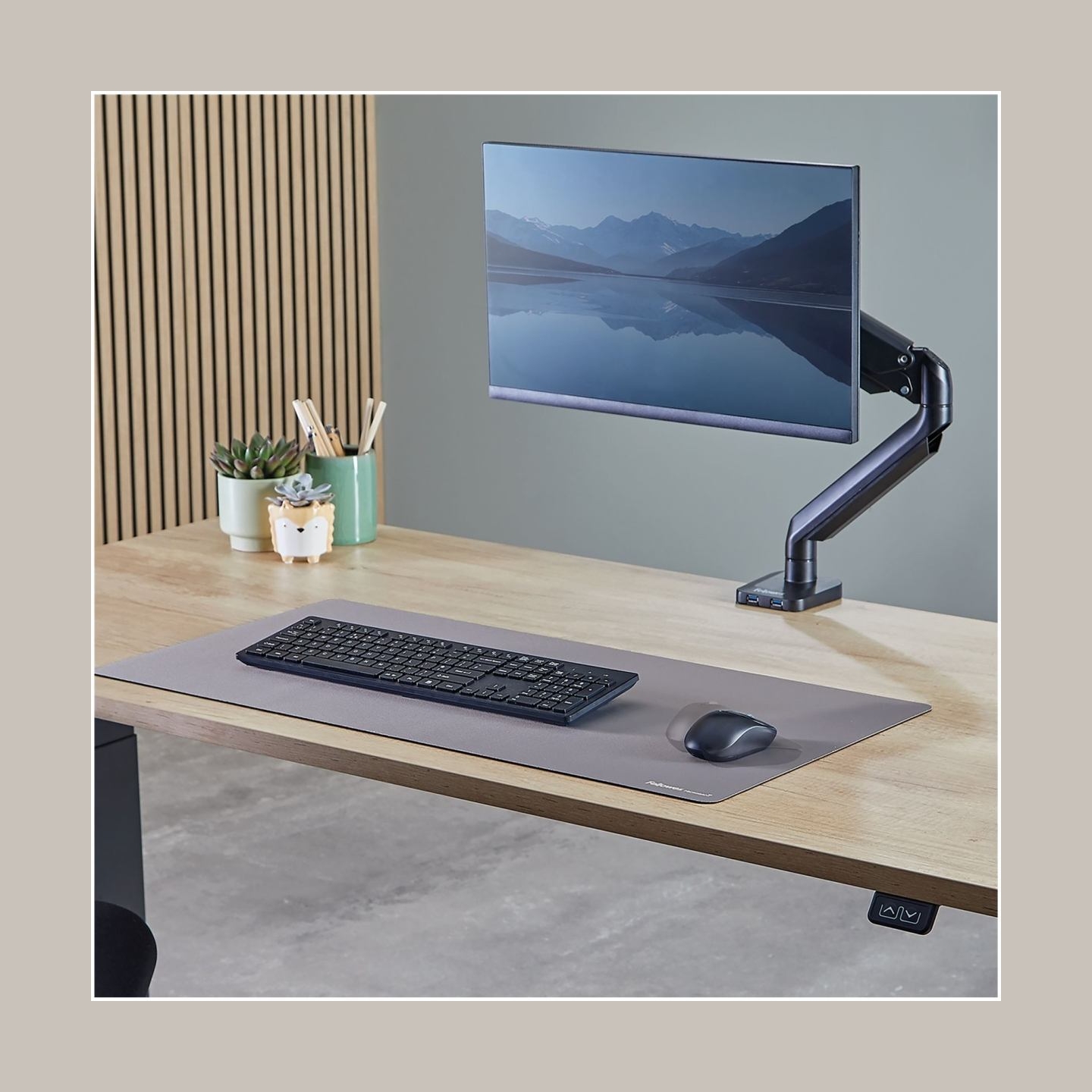 Fellowes Desk Mat | Breyta | 800 x 400 x 2.5 mm | Grey