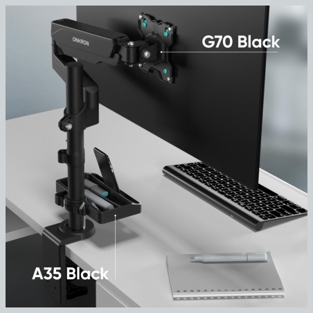 Onkron DESK MOUNT ACC ORGANIZER/BLACK A35-B ONKRON