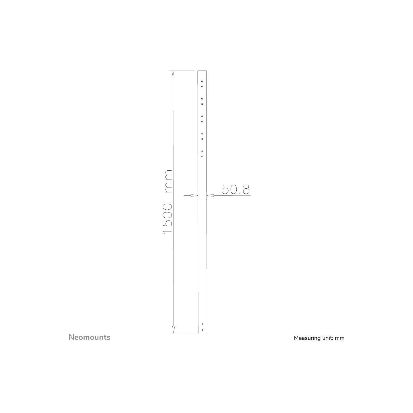 Neomounts TV SET ACC MOUNT EXTENS. POLE/50KG FPMA-CP150BLACK NEOMOUNTS