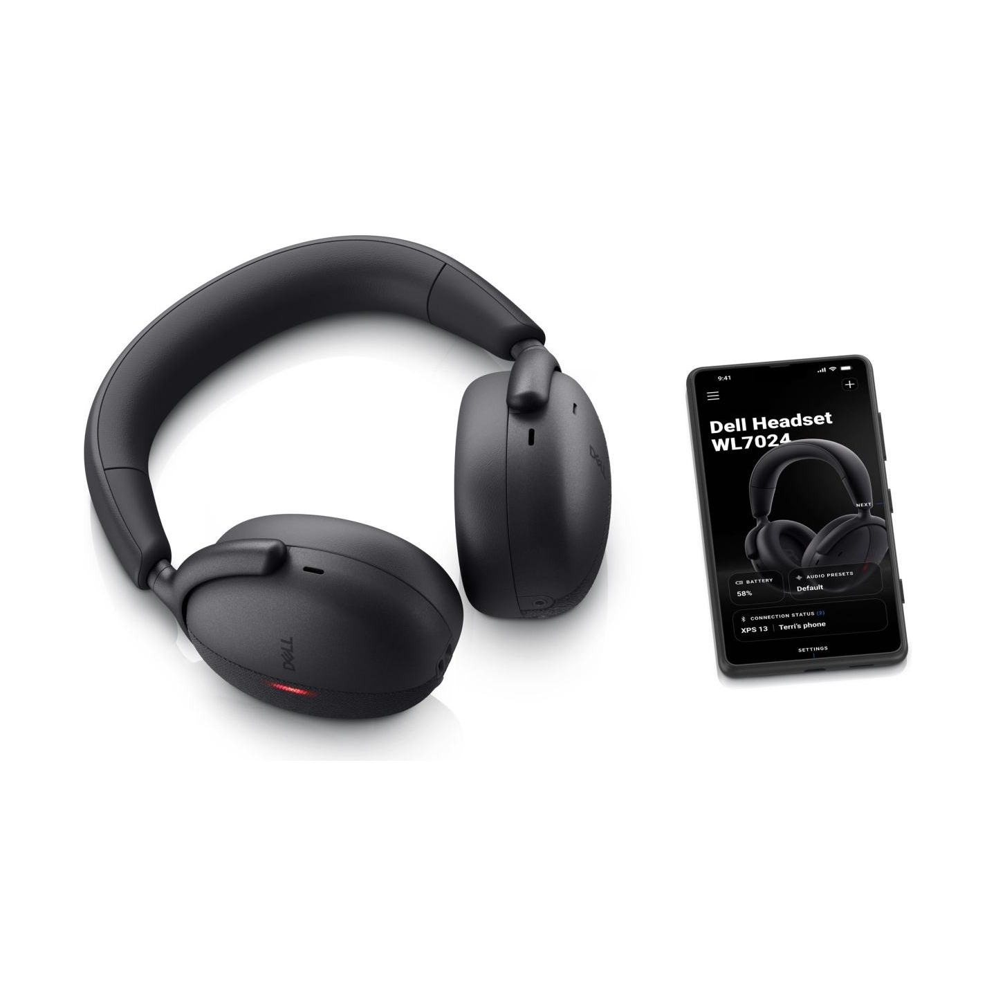 Dell | Premier Headset | WL7024 | Bluetooth | Built-in microphone | Wireless | ANC | Black