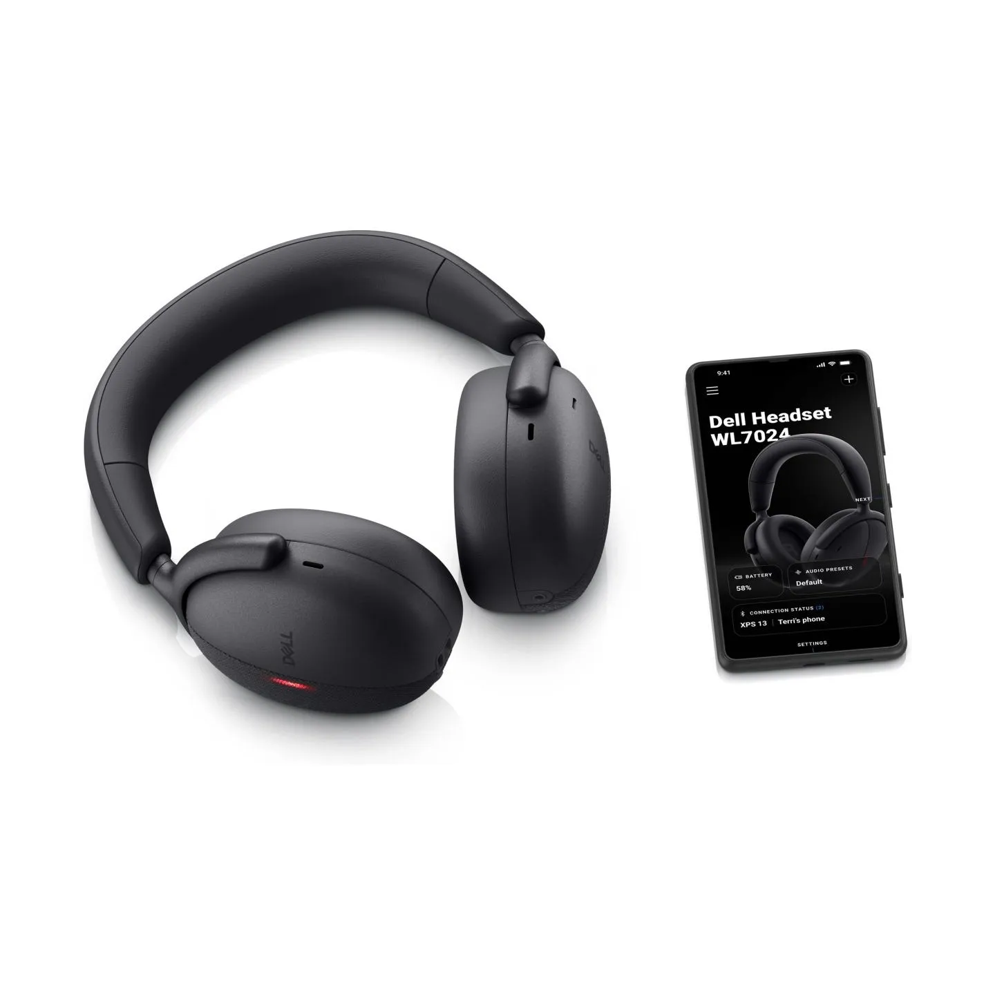 Dell | Premier Headset | WL7024 | Bluetooth | Built-in microphone | Wireless | ANC | Black