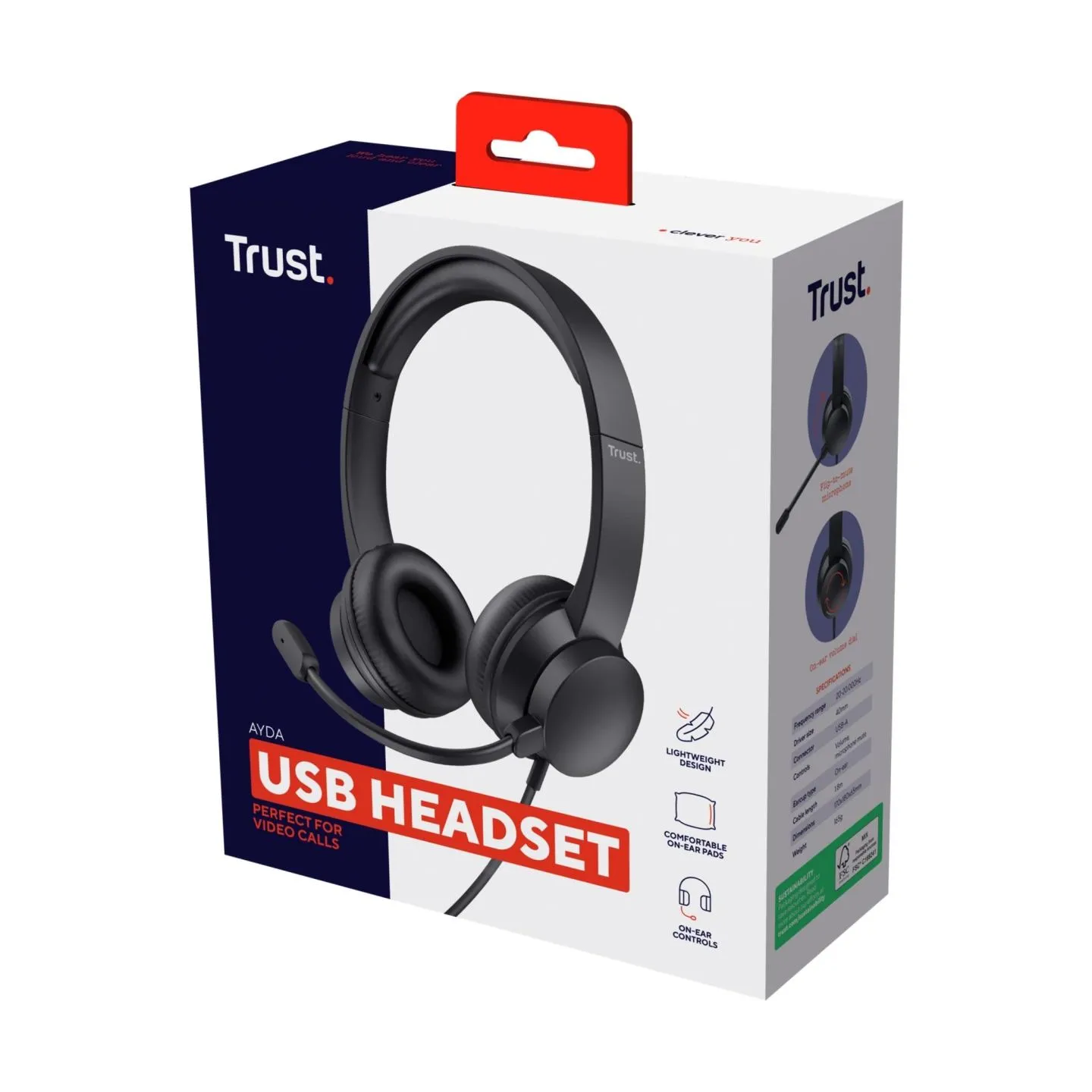 Trust HEADSET AYDA USB PC/25088 TRUST