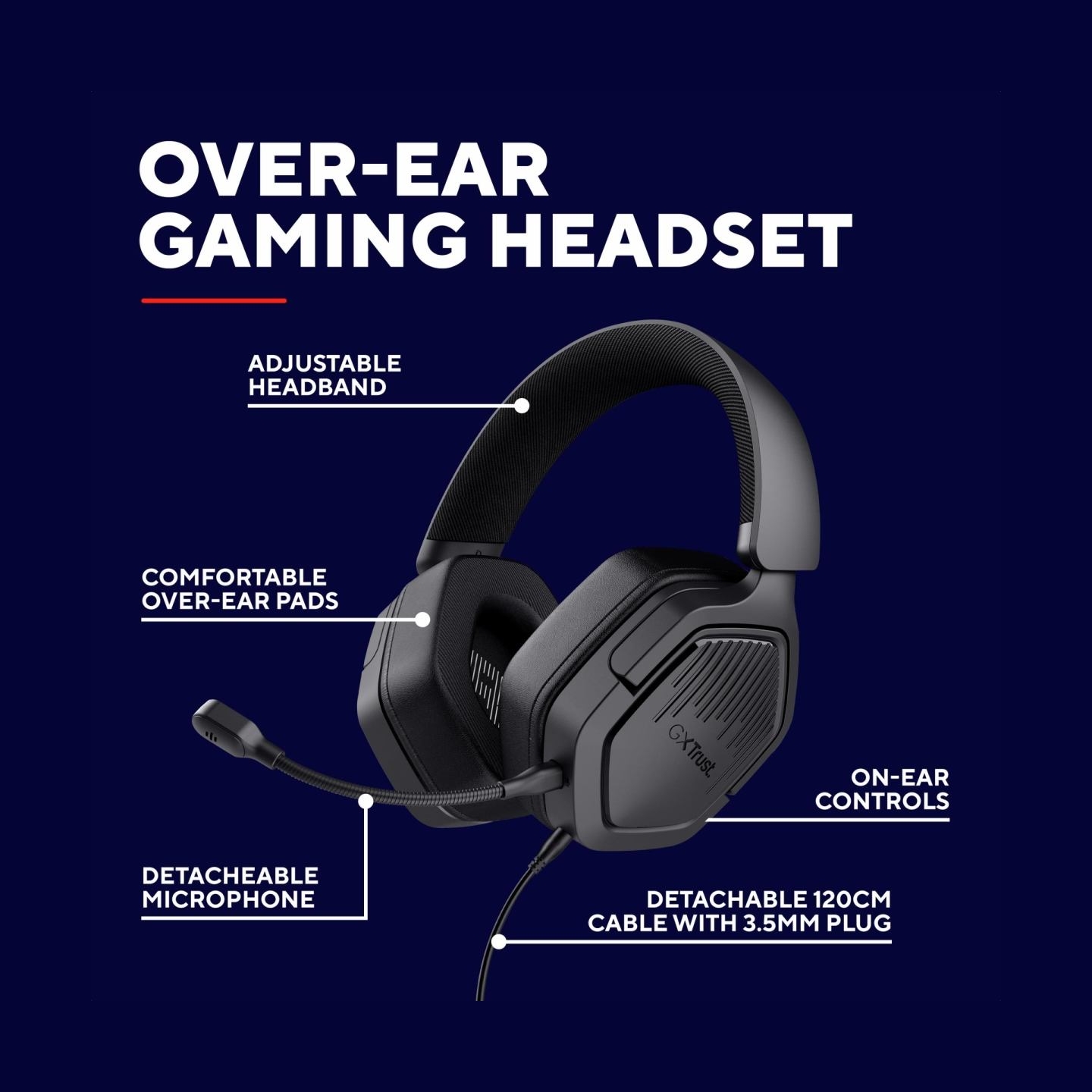 Trust HEADSET GXT492 CARUS/BLK 25447 TRUST