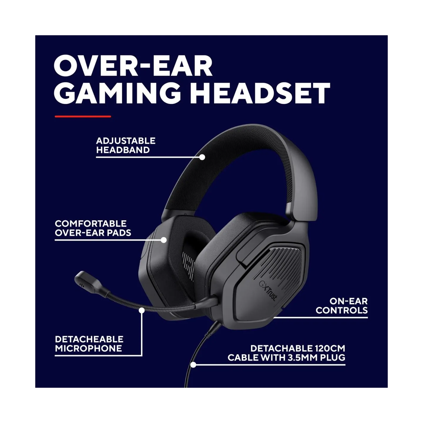 Trust HEADSET GXT492 CARUS/BLK 25447 TRUST