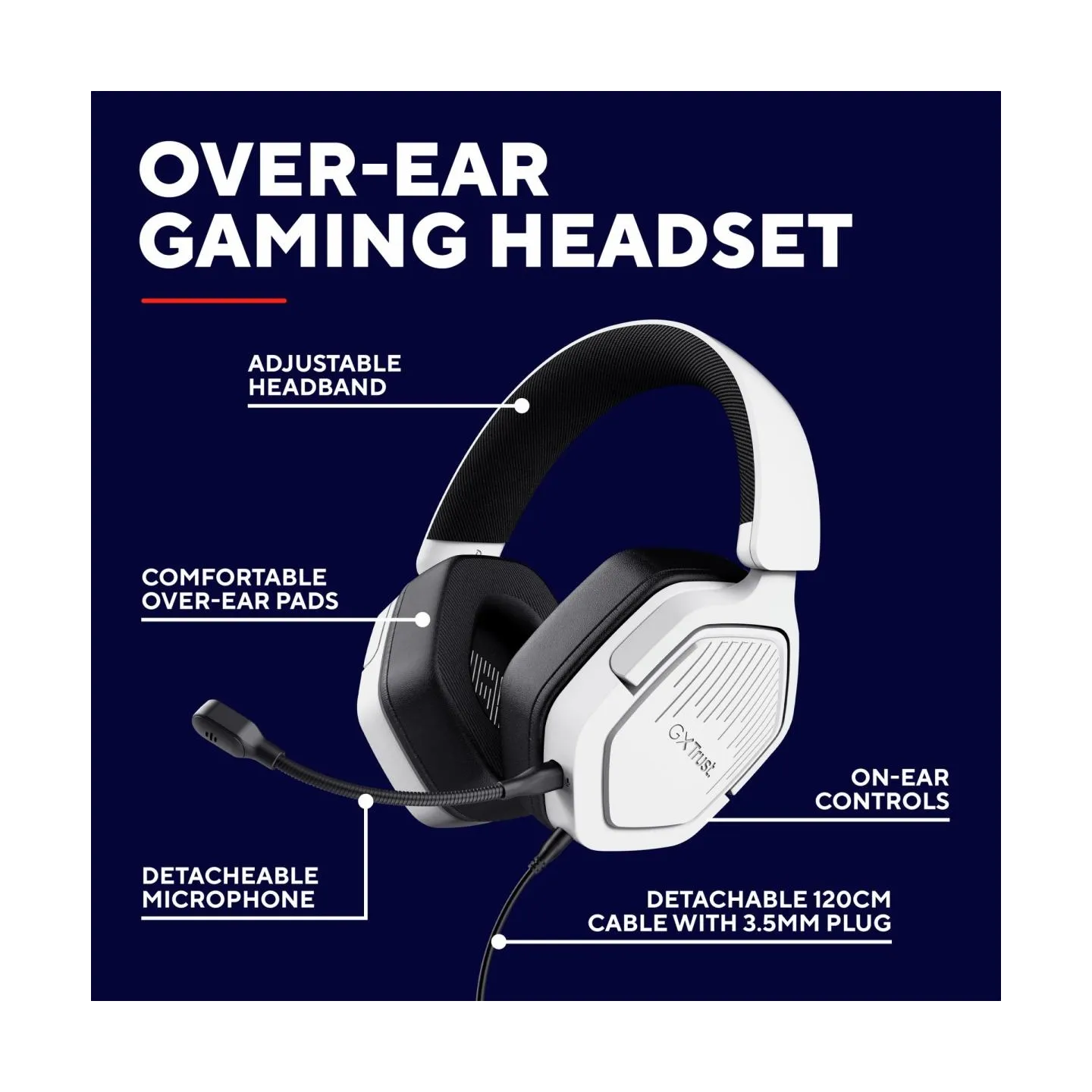 Trust HEADSET GXT492W CARUS/WHITE 25448 TRUST