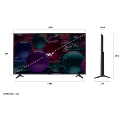 LG TV Set|LG|55"|4K/Smart|3840x2160|Wireless LAN|Bluetooth|webOS|55UA73003LA