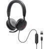 Dell | Pro Wired On-Ear Headset | WH5024 | Built-in microphone | USB Type-A | ANC | Black