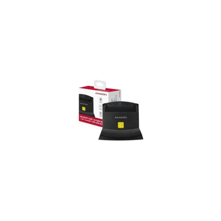 Axagon desktop stand reader Smart card / ID card AXAGON CRE-SM2 with USB 2.0 interface include SD, microSD and SIM card slots.