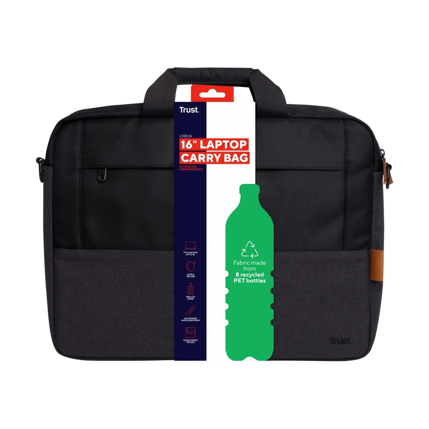 Trust NB CASE LISBOA 16"/BLACK 25246 TRUST