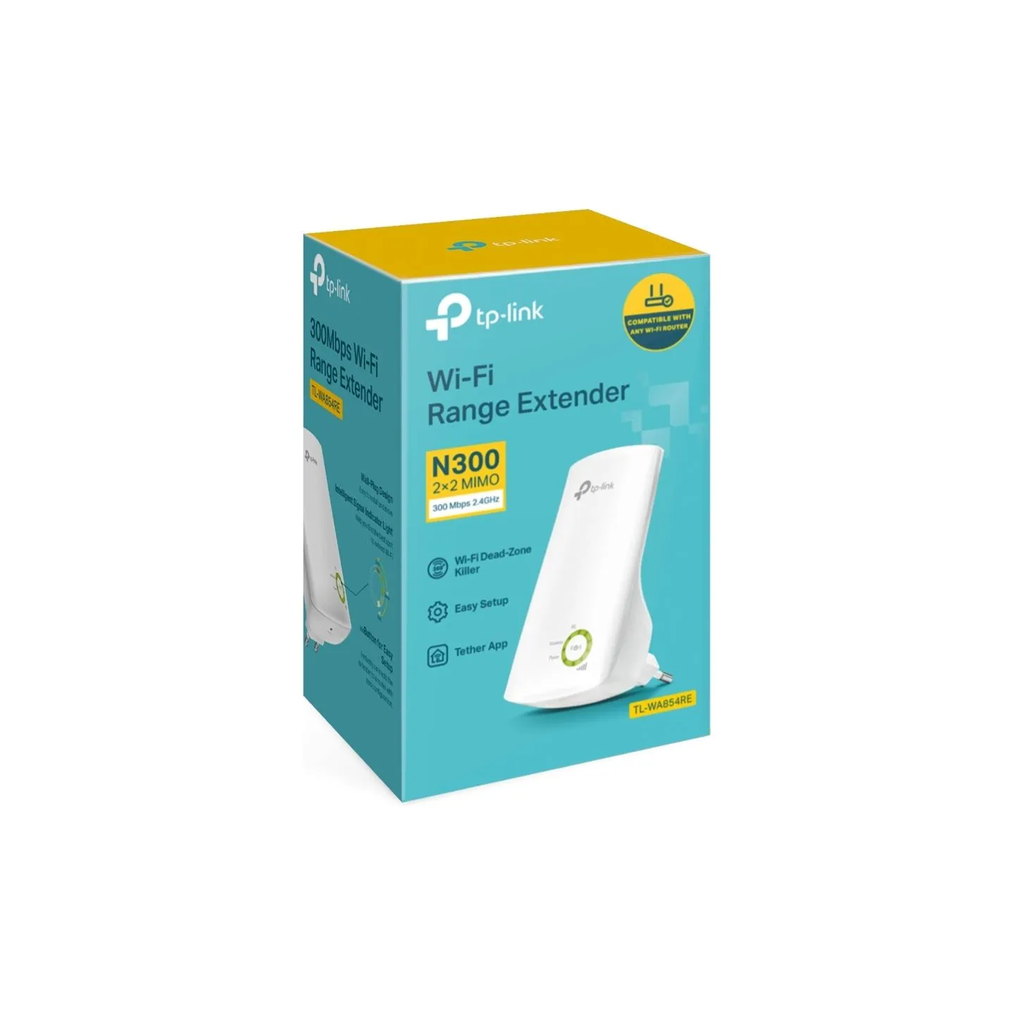 Tp-Link | Extender | TL-WA854RE | 802.11n | 2.4 GHz | 300 Mbit/s | MU-MiMO No | no PoE | Antenna type 2 Internal Antennas
