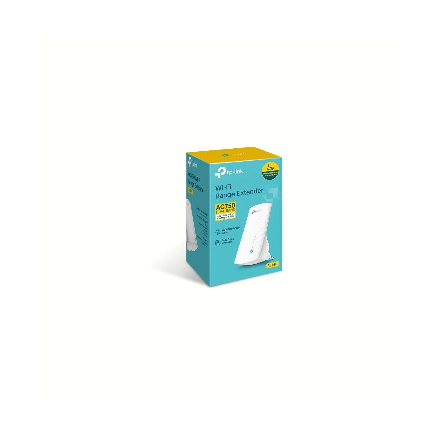 Tp-Link | Extender | RE190 | 802.11ac | 2.4GHz/5GHz | 300+433 Mbit/s | MU-MiMO No | no PoE | Antenna type 3 Omni-directional