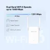 Mercusys AX1500 Wi-Fi 6 Range Extender | ME60X | 802.11ax | 1201 Mbit/s | Ethernet LAN (RJ-45) ports 1 | MU-MiMO No | no PoE | A