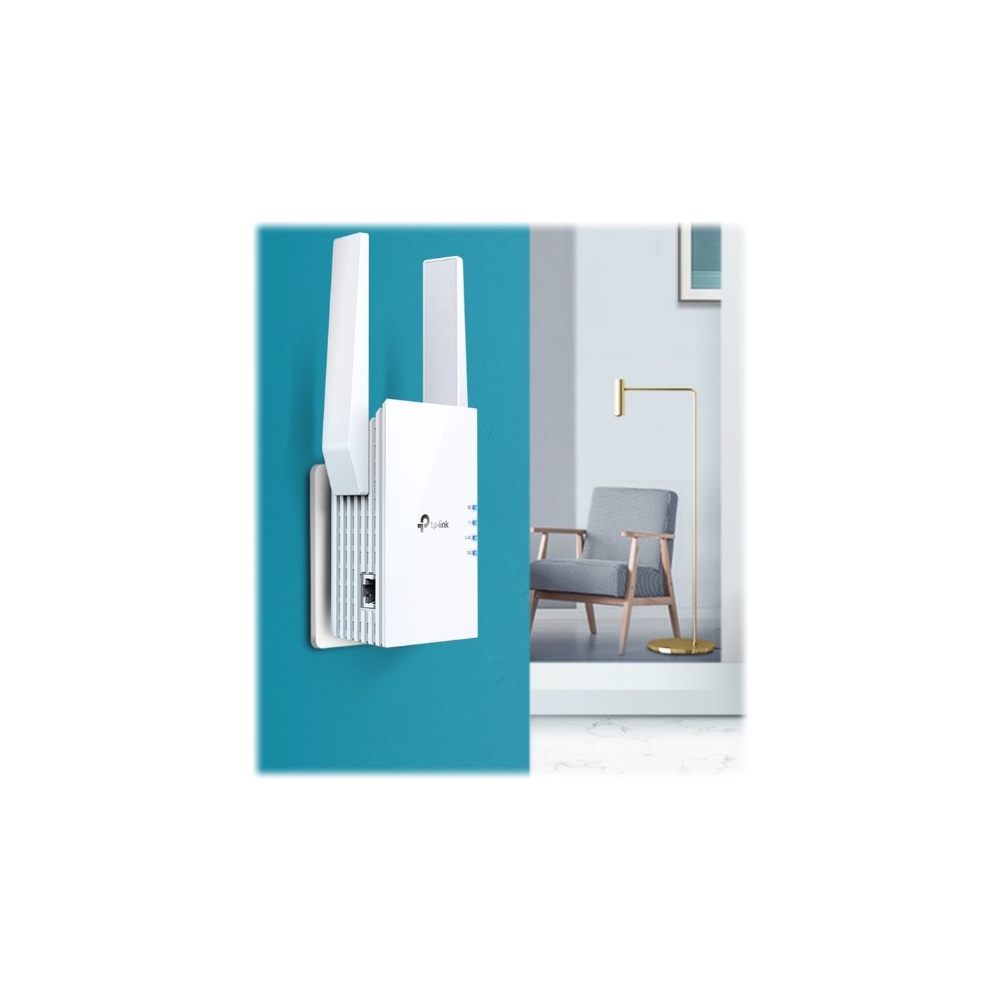 Tp-Link | Range Extender | RE605X | 802.11ax | Mesh Support No | 574+1201 Mbit/s | 10/100/1000 Mbit/s | Ethernet LAN (RJ-45) por