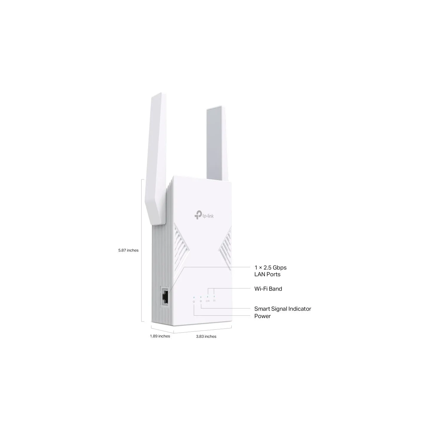 Tp-Link BE3600 Dual-Band Wi-Fi 7 Range Extender | RE235BE | 802.11ax | 688/2882 Mbit/s | Ethernet LAN (RJ-45) ports 1 | MU-MiMO 
