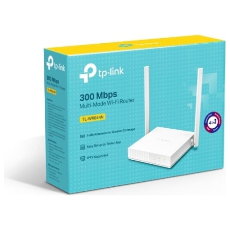 Tp-Link Router | TL-WR844N | 802.11n | 300 Mbit/s | 10/100 Mbit/s | Ethernet LAN (RJ-45) ports 4 | Mesh Support No | MU-MiMO Yes