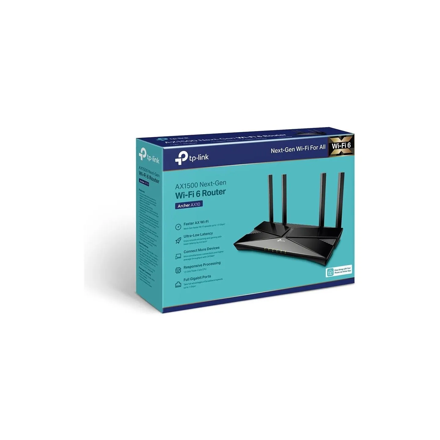 Tp-Link Wireless Router|TP-LINK|Wireless Router|1500 Mbps|Wi-Fi 6|IEEE 802.11a|IEEE 802.11 b/g|IEEE 802.11n|IEEE 802.11ac|IEEE 8