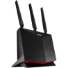 Asus Wireless Router|ASUS|Wireless Router|2600 Mbps|Wi-Fi 5|USB 2.0|1 WAN|4x10/100/1000M|Number of antennas 4|4G-AC86U