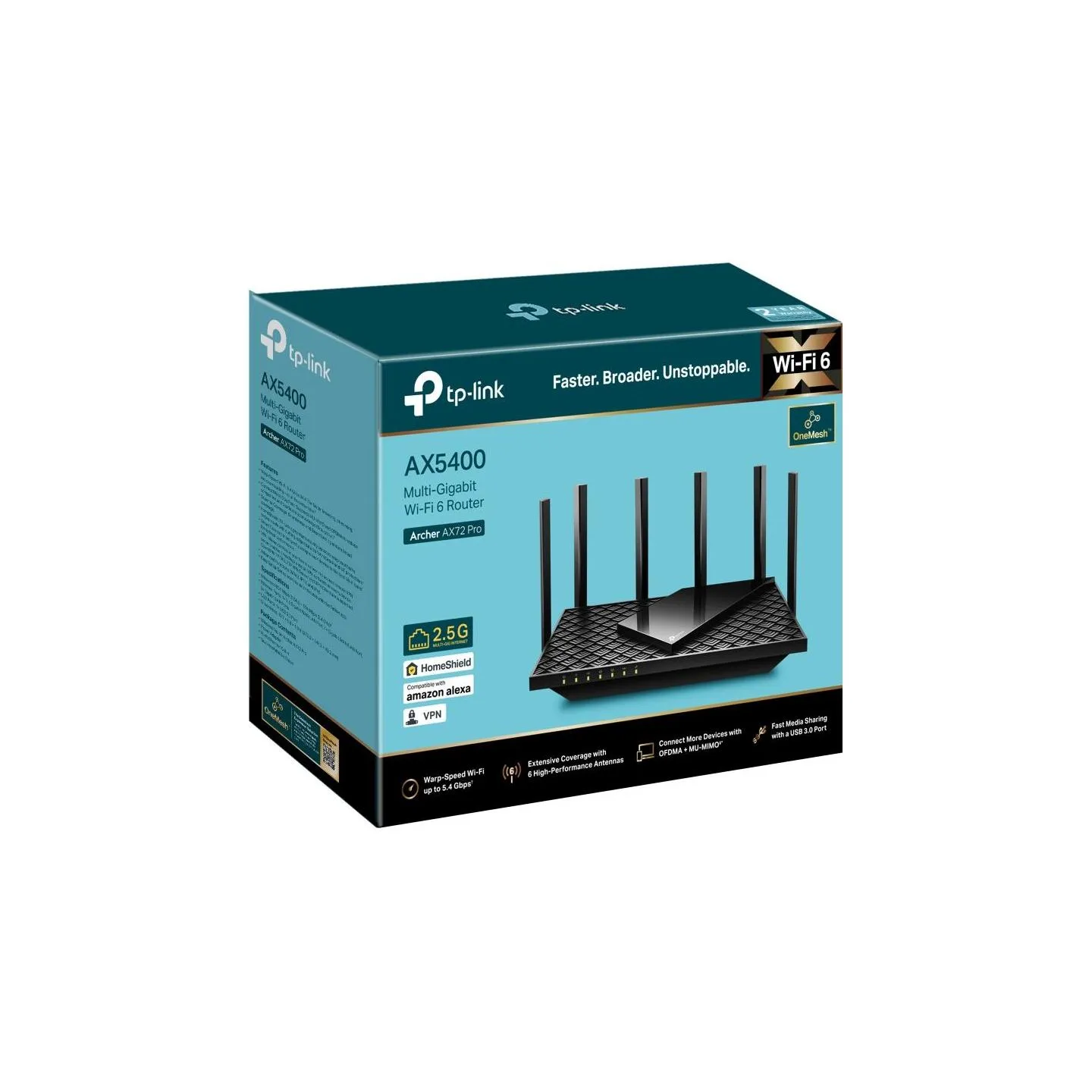 Tp-Link Wireless Router|TP-LINK|Wireless Router|5400 Mbps|Wi-Fi 6|IEEE 802.11a|IEEE 802.11 b/g|IEEE 802.11n|IEEE 802.11ac|IEEE 8
