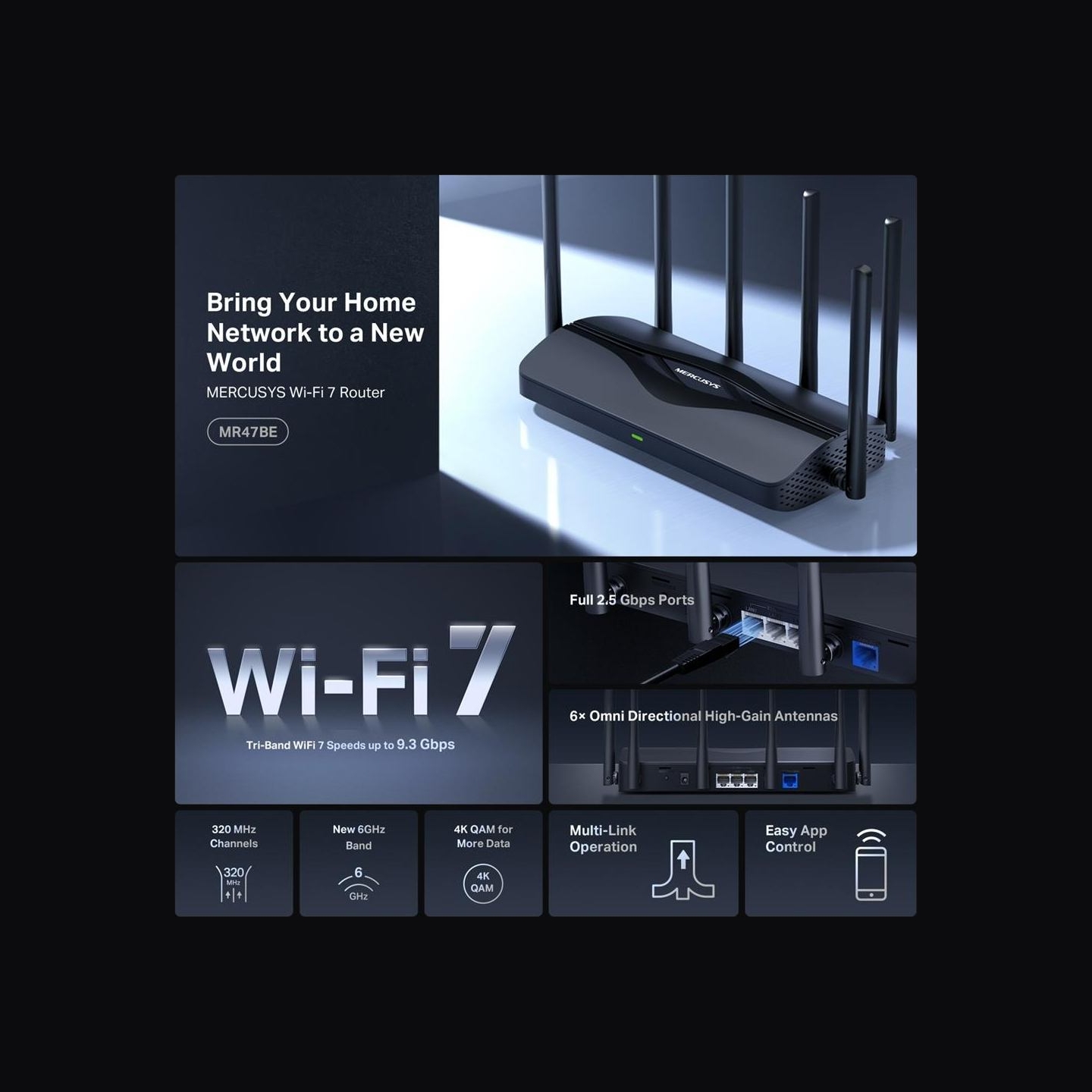 Mercusys Wireless Router|MERCUSYS|Router|IEEE 802.11a/b/g|IEEE 802.11n|IEEE 802.11ac|IEEE 802.11ax|3x2.5GbE|LAN \ WAN ports 1|Nu