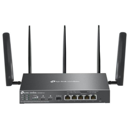 Tp-Link Omada 4G+ Cat6 AX3000 Gigabit VPN Gate with 4-Port PoE+PORT: 1× Gigabit SFP WAN/LAN Port, 1× Gigabit RJ45 WAN Port, 4× G