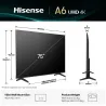 Hisense 4K TV | 75A6Q | 75 | Smart TV | VIDAA Smart OS | UHD | Black