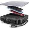 Axagon HMC-UFO USB 10Gbps hub, 2x USB-A, USB-C, HDMI 4k/60, RJ-45, M.2, SD/mSD, audio, PD
