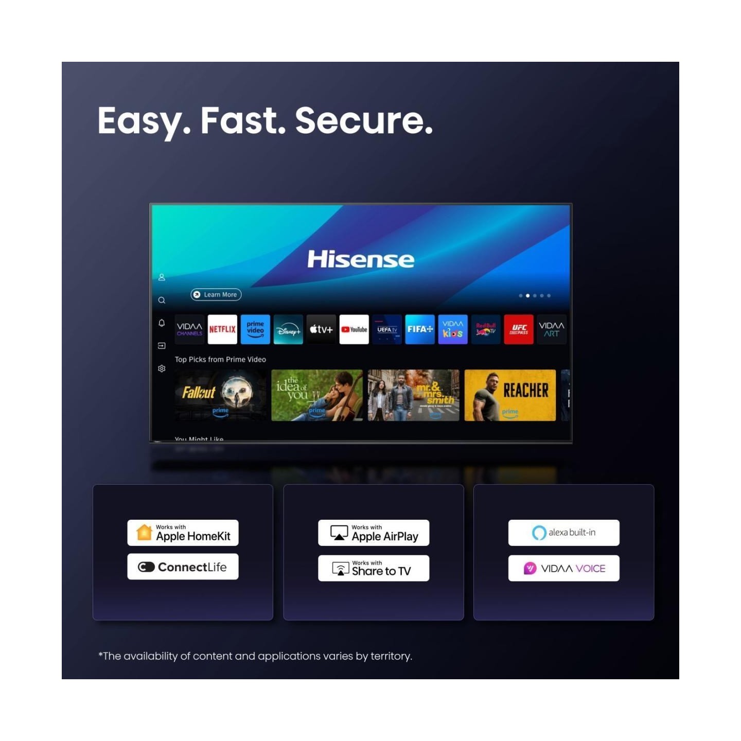 Hisense 4K TV | 75A6Q | 75 | Smart TV | VIDAA Smart OS | UHD | Black