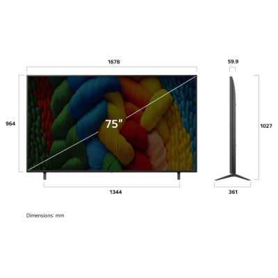 LG TV Set|LG|75 "|4K Ultra HD|3840 x 2160 pixels|Flat|16:9|LED|75NANO80A3B