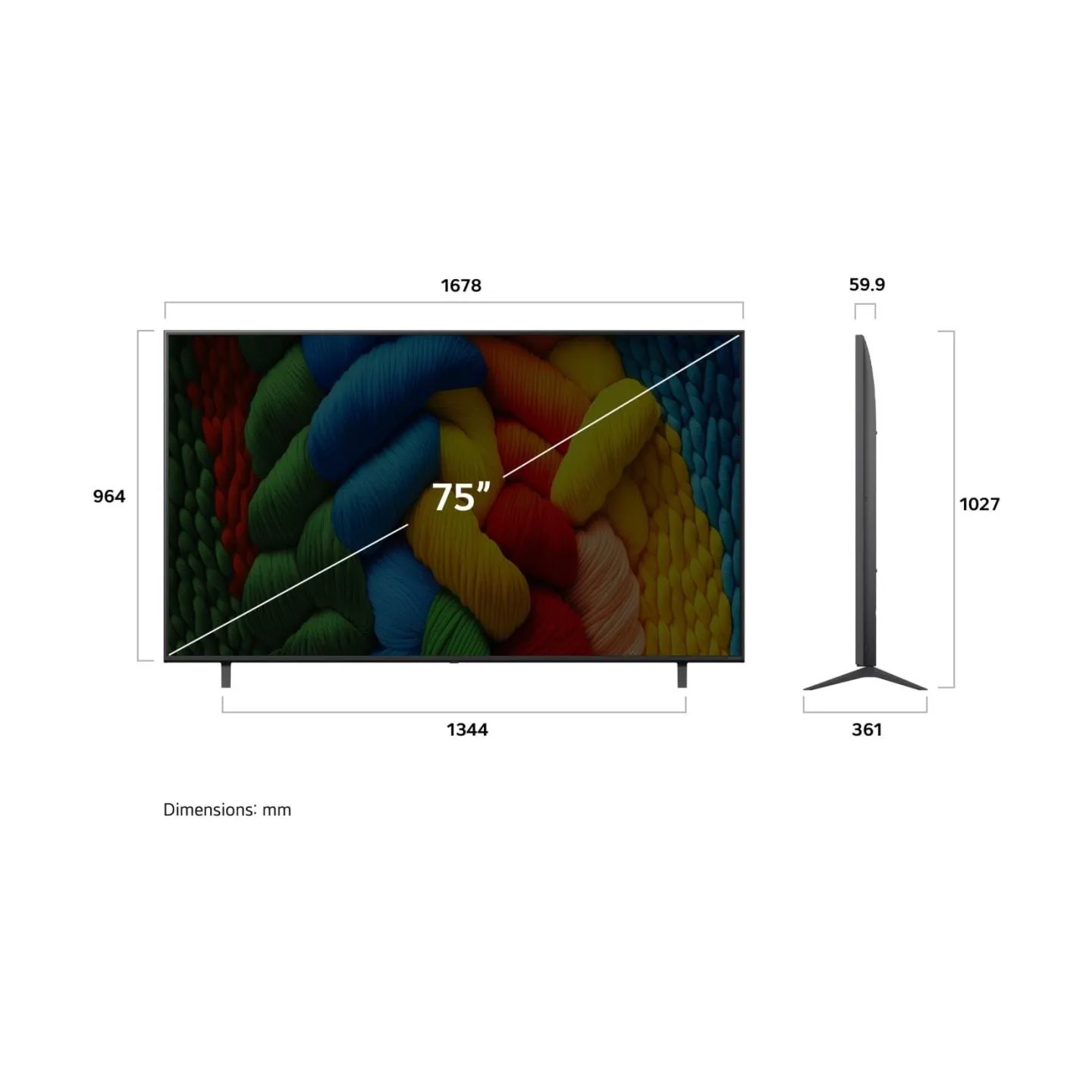 LG TV Set|LG|75 "|4K Ultra HD|3840 x 2160 pixels|Flat|16:9|LED|75NANO80A3B