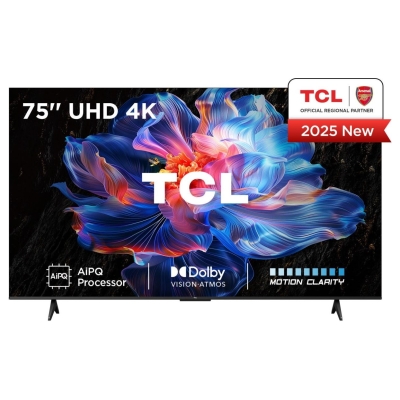 TCL LED 4K TV | 75V6C | 75 | Smart TV | Google TV | UHD | Black