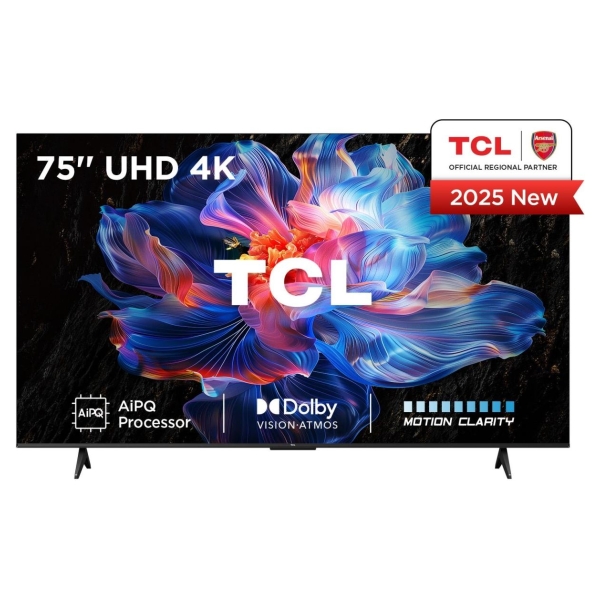 TCL LED 4K TV | 75V6C | 75 | Smart TV | Google TV | UHD | Black