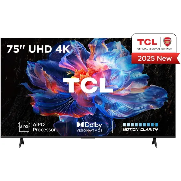 TCL LED 4K TV | 75V6C | 75 | Smart TV | Google TV | UHD | Black