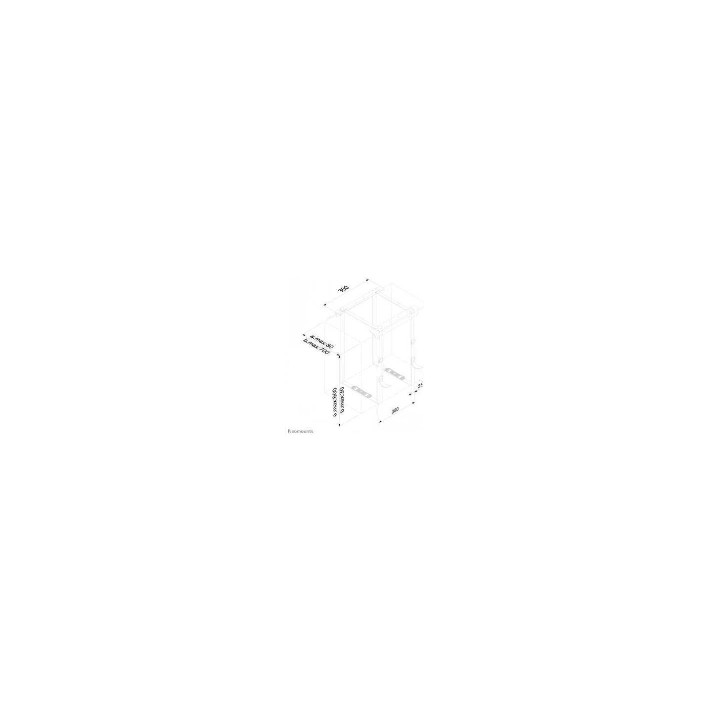 Neomounts BY NEWSTAR CPU HOLDER (HEIGHT PC: 3-60 CM / WIDTH PC: 8-70 CM)