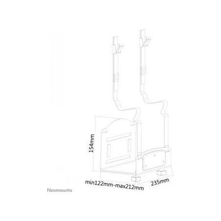 Neomounts BY NEWSTAR CPU HOLDER (WALL MOUNT / DEPTH: 12-21 CM)