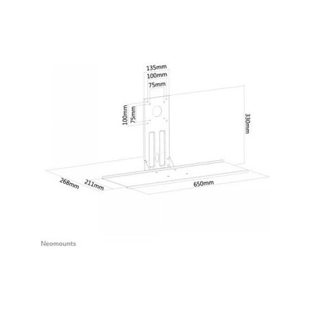 Neomounts BY NEWSTAR KEYBOARD- & MOUSE HOLDER (WIDTH: 65 CM) VESA 75X75