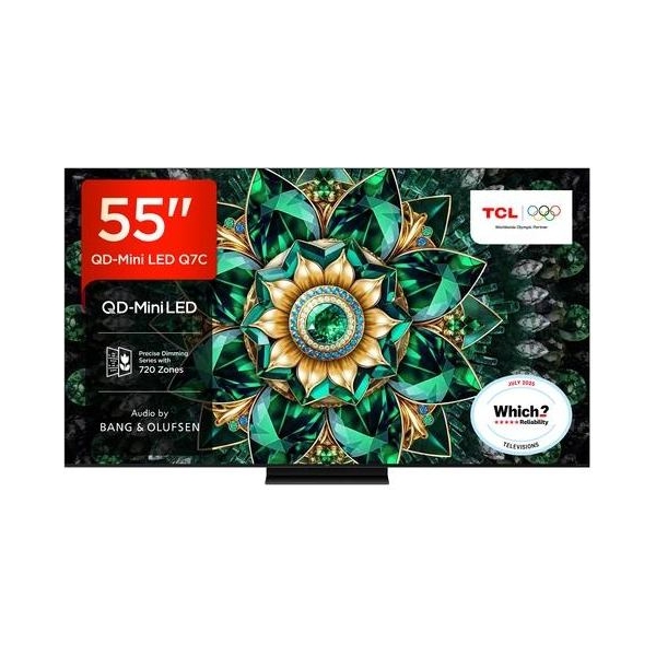 TCL TV Set|TCL|55 "|4K Ultra HD|3840 x 2160 pixels|Flat|16:9|QD-Mini LED|55Q7C