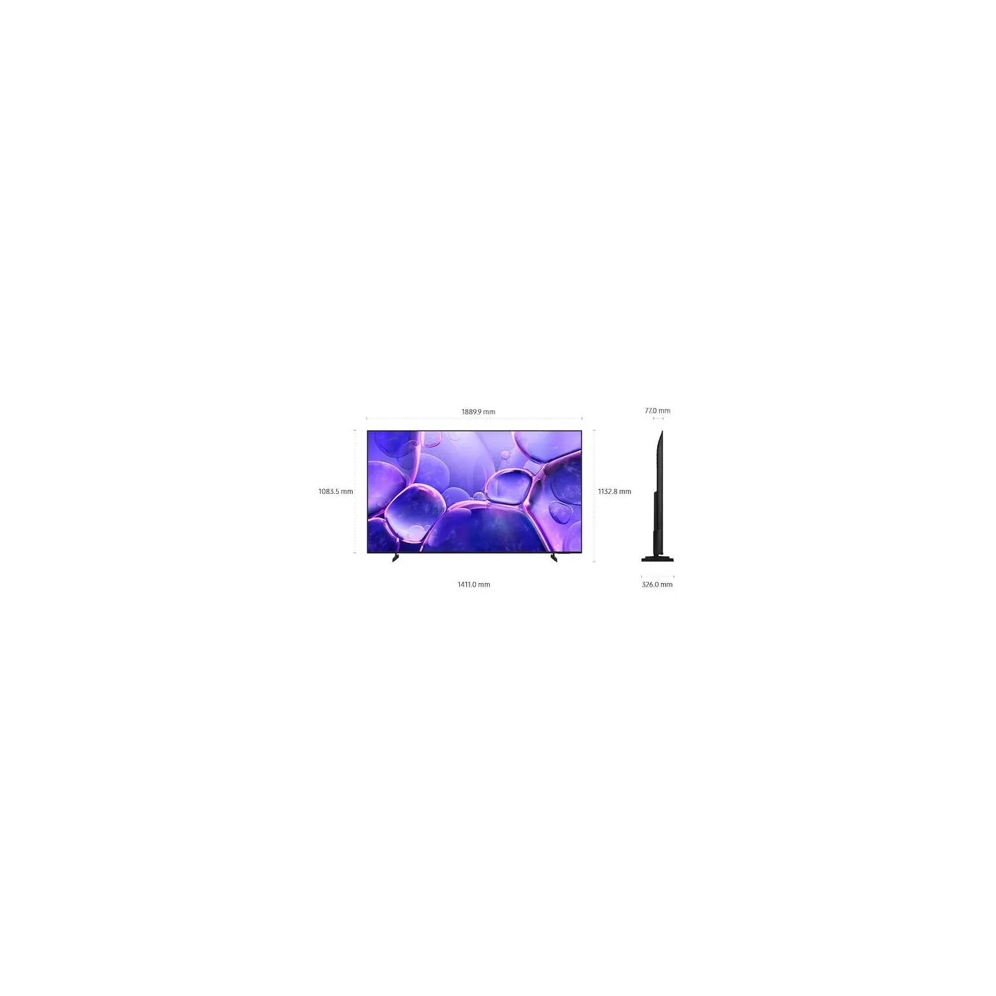 Samsung TV Set|SAMSUNG|85 "|4K Ultra HD|3840 x 2160 pixels|Flat|16:9|LED|UE85U8072FUXXH