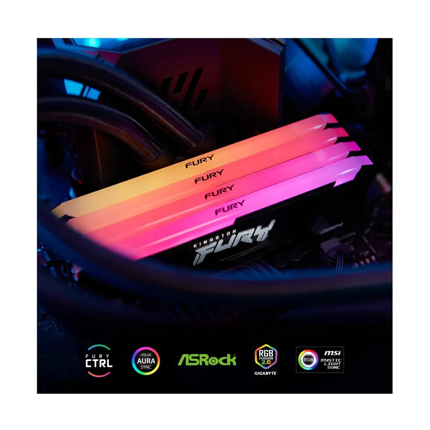Kingston | FURY Beast RGB | 32 GB | DDR4 | 1600 MHz | PC/server | Registered No | ECC No