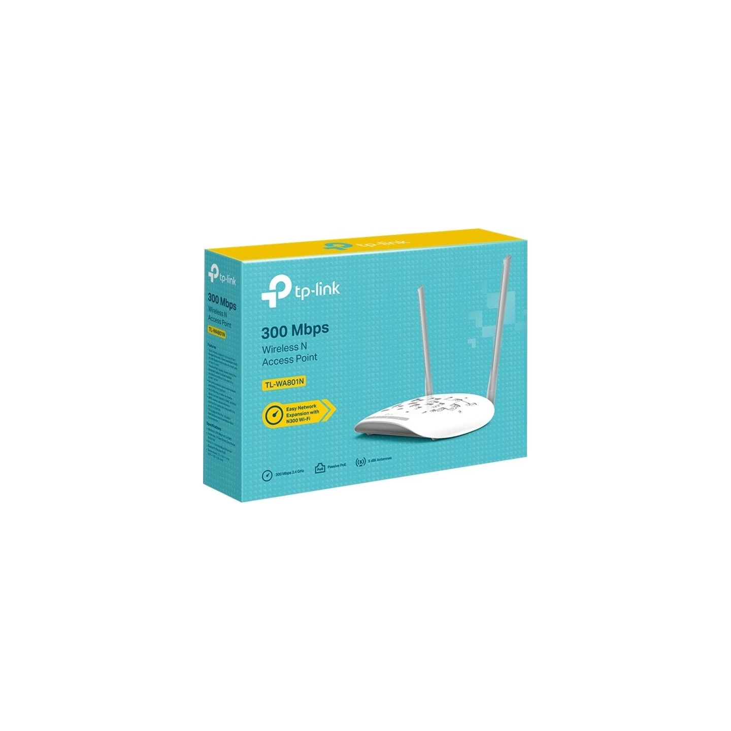 Tp-Link | Access Point | TL-WA801N | 802.11n | 2.4 | 300 Mbit/s | 10/100 Mbit/s | Ethernet LAN (RJ-45) ports 1 | MU-MiMO No | Po