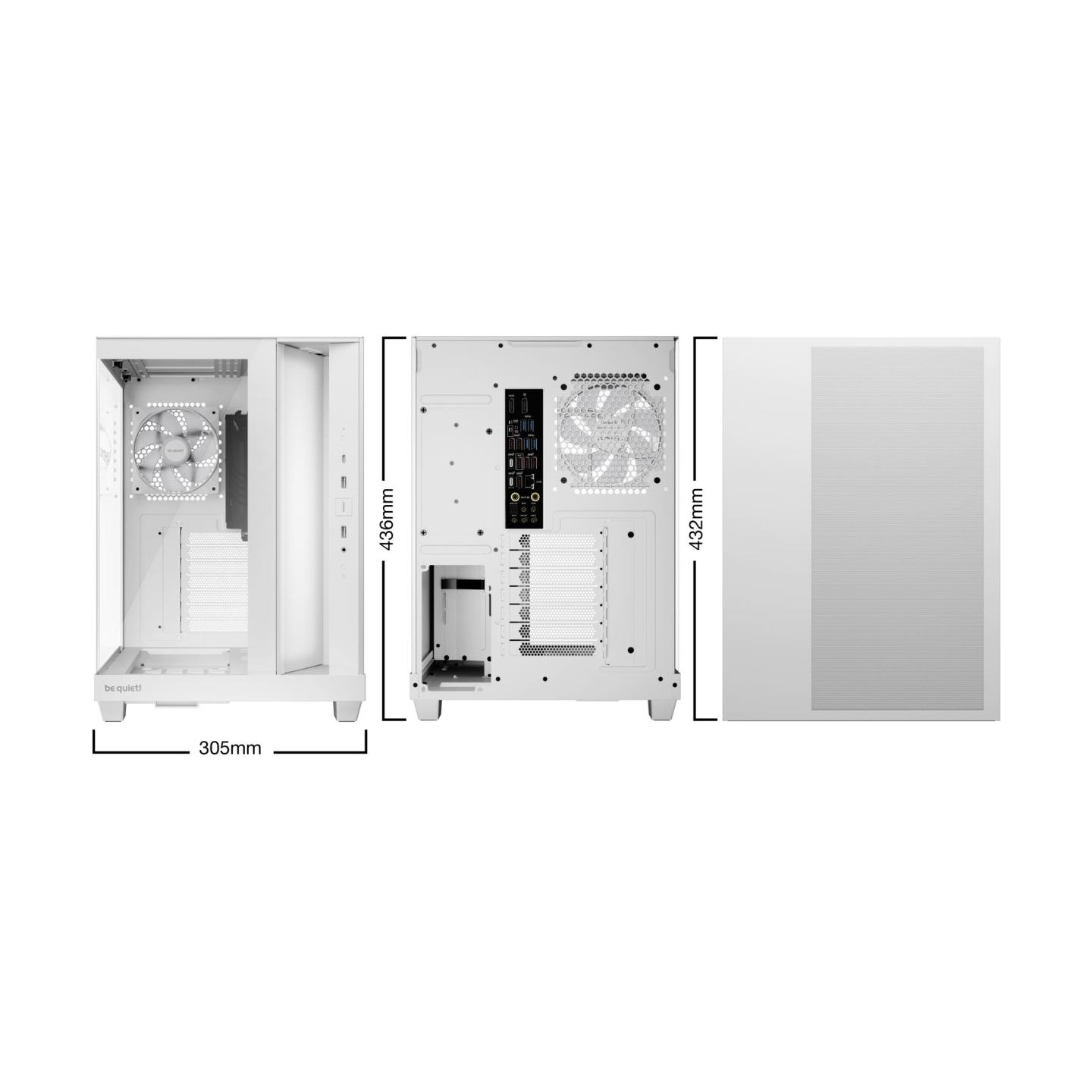 Be Quiet Case|BE QUIET|ATX/micro ATX/Mini-ITX|White|Midi Tower|PC|BGW86