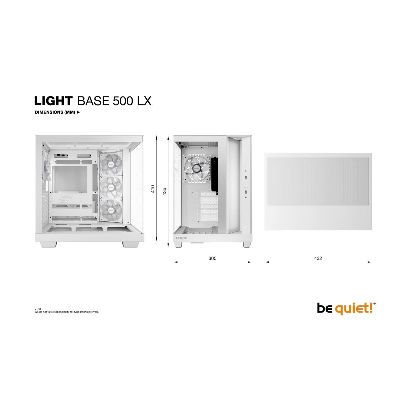Be Quiet Case|BE QUIET|ATX/micro ATX/Mini-ITX|White|Midi Tower|PC|BGW86