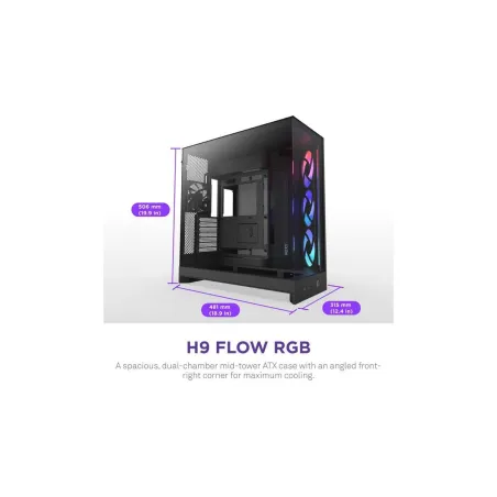 Nzxt PC case H9 Flow RGB 2025 black