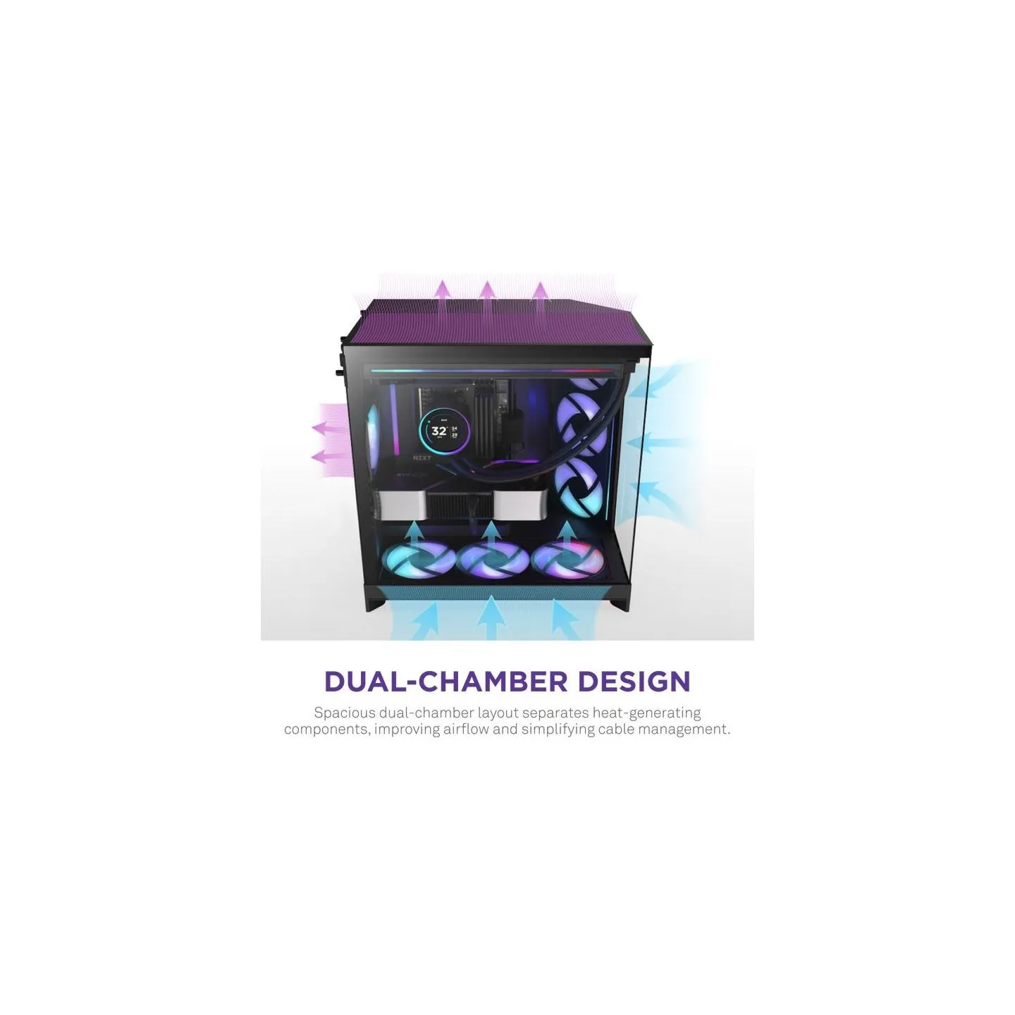 Nzxt PC case H9 Flow RGB 2025 black