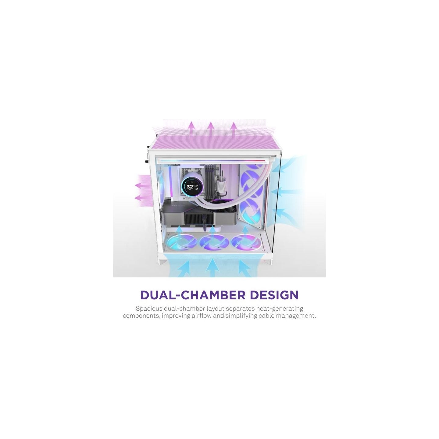 Nzxt PC case H9 Flow RGB 2025 white